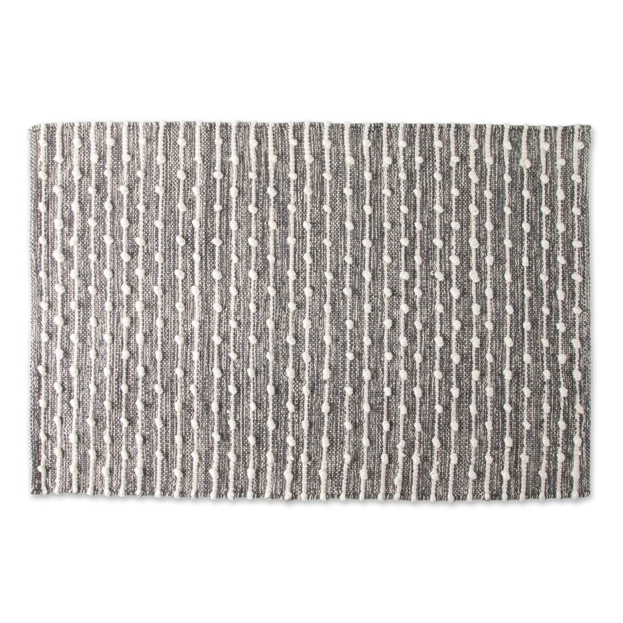 DII® Mineral Gray Recycled Cotton Loop Rug, 2ft. x 3ft.